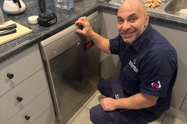 QAR Technician working on Dishwasher not draining in Perth