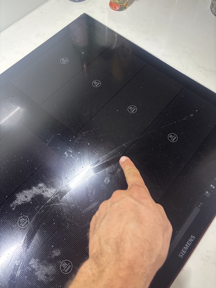 cracked cooktop